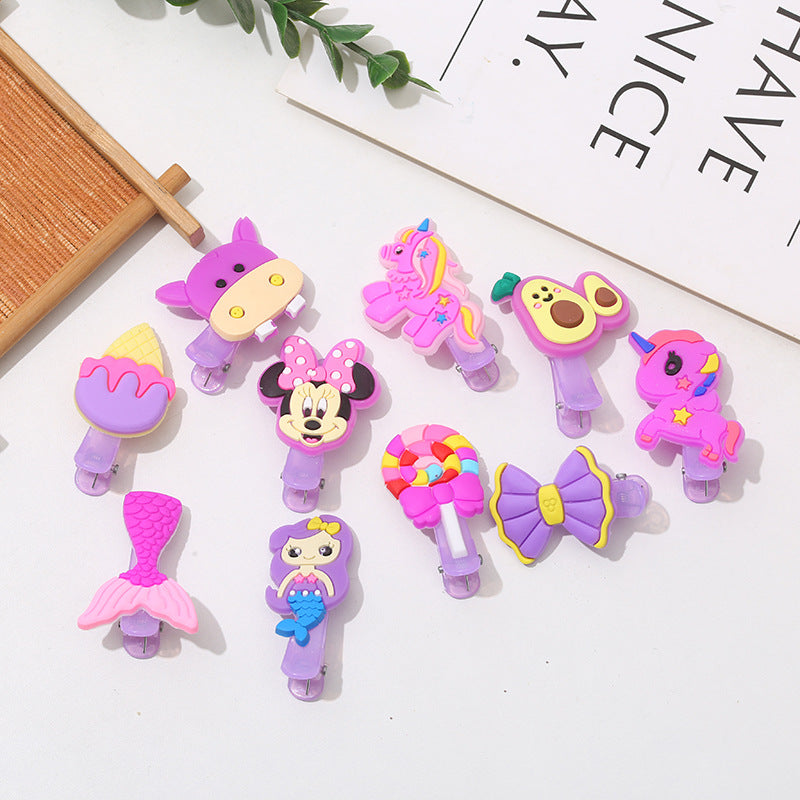 Clips de cabello para niños de plástico de verano al por mayor